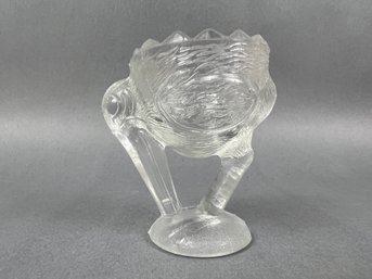 Glass Timberdoodle Or Woodcock Egg Cup.