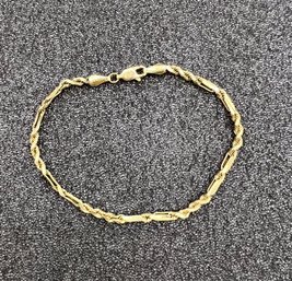 14k Yellow Gold Rope Bracelet - 7.5