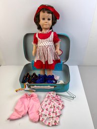 Mattel Chatty Cathy Doll With 2 Suitcases Full Of Clothes.
