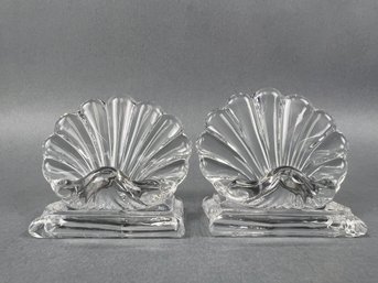 2 Baccarat Crystal Place Card Holders.