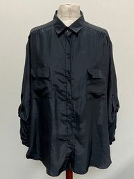 Marie France London Paris Black Button Up