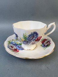 Queen Anne Fine Bone China Coffee Cup And Saucer.