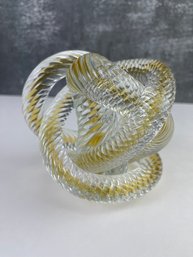 Artist Signed Czech Republic Rope Coil Glass Piece *Local Pickup Only*