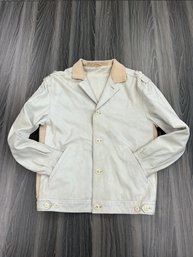 Louis Sciolla Monte Carlo White Leather Jacket