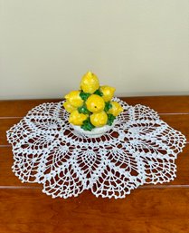 Lemon Ceramic Piece And Doily