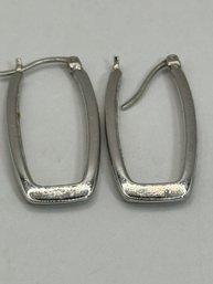 14k White Gold Pierced Earrings