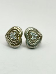 Judith Ripka Sterling Silver Pierced Earrings