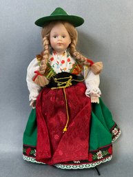 Scandinavian Looking Porcelain Christmas Doll.