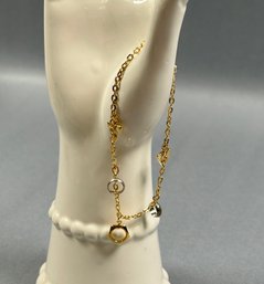 Gold And Silver Tone Costume Bracelet