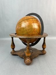 Vintage Wooden Old Time Globe Possibly Borghesse