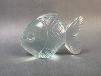 Carved Green Glass Fish