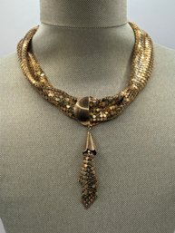 Copper Color Mesh Necklace