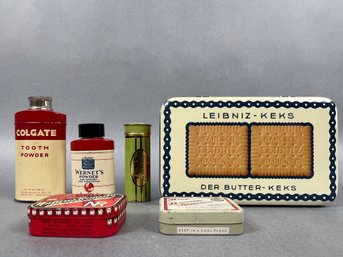 6 Vintage Tins.