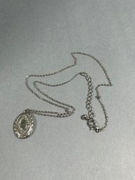 Oval Locket With Chain Costume Necklace
