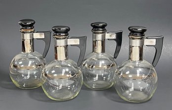 Lot Of 4 Vintage Individual Glass Carafes - Inland Glass Works