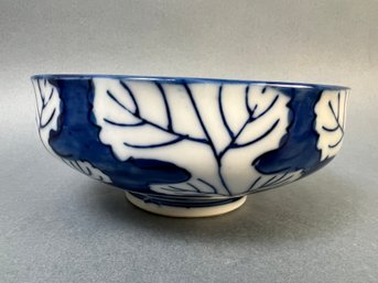 8 Sided Blue And White Bowl.