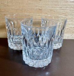 Set Of 3 Heavy Crystal Tumbler Glasses *LOCAL PICKUP ONLY - NO SHIPPING*