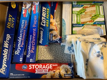 Drawer Full Of Kitchen Wrap And Baggies
