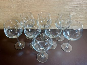 Set Of 8 Crystal Red Wine Glasses *LOCAL PICKUP ONLY - NO SHIPPING*