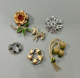 Sarah Coventry Brooches ~ Lot Of 5