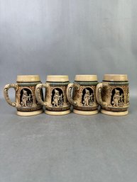 4 Decorative German Mugs