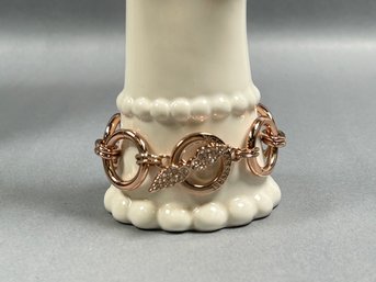 Victorias Secret Chunky Toggle Bracelet In Rose Gold Finish