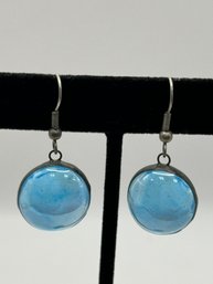 Blue Stone Pierced Earrings