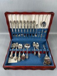 54 Pieces Of Rogers Silverplate Flatware *Local Pick Up Only *