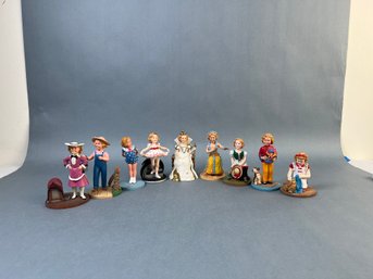 9 Of 18 The Shirley Temple Silver Screen Collection Of Figurines.