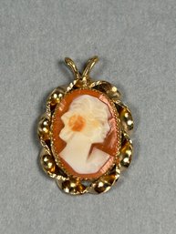 14K Gold Filled Cameo Pendant