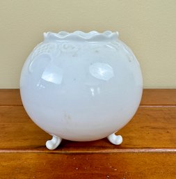 Vienna Austria Milk Glass Footed Vase