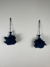 Pair Of Navy Blue Tassels