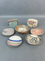 Lot Of Studio Pottery Small Trays