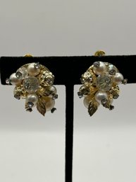 Vendome Gold Tone Clip Back Earrings