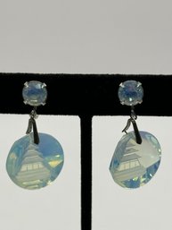 Screw Back Earrings With Drop Stones Embedded With A Pagoda
