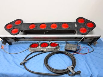 Traffic Guide Lighting System For Wide Loads With Switches And Cords.