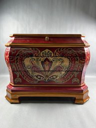 Hand Painted Flatware Storage Chest