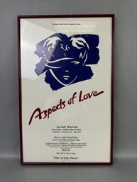 Framed Poster Of A London Production Of: Aspects Of Love