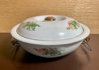 Lidded Round Casserole Dish With Handles ~ Calla Lilly Pattern *LOCAL PICKUP ONLY - NO SHIPPING*