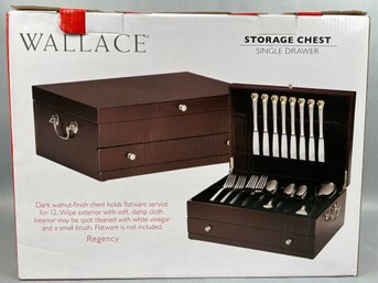 Wallace Regency Single Drawer Wood Flatware Storage Chest.