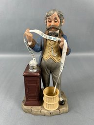 Vintage Tycoon Stock Broker Figurine By Pucci -local Pickup