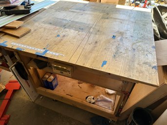 Custom Made Work Table On Wheels