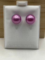 Sterling Silver With Pink Pearls