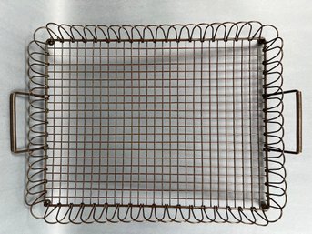 Brown Wire Basket Tray.