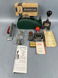 Lot Of Vintage Office Supplies.