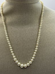 Faux Pearls With 14k Gold Clasp