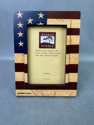 Warren Kimble American Flag Motif Frame- 4 X6- #2