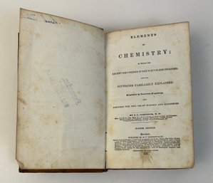 Vintage J.L. Comstock Elements Of Chemistry Book