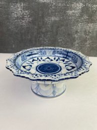 Blue & White Footed Compote  *Local Pickup Only*