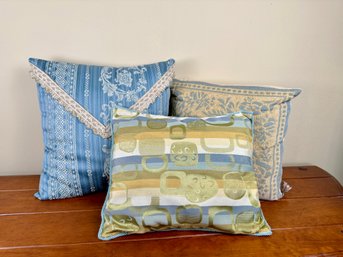 3 Different Style Throw Pillows